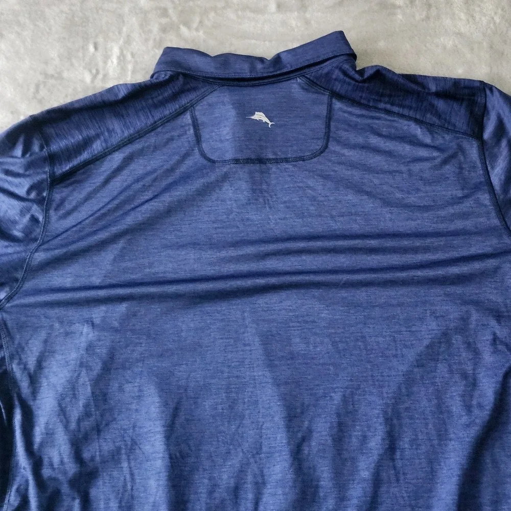 Tommy Bahama Polo Shirt Mens 3XL Blue IslandZone Performance Golf Big & Tall - Picture 9 of 12